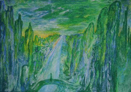 Landschaft auf Uranus, 2001, Ölpastell