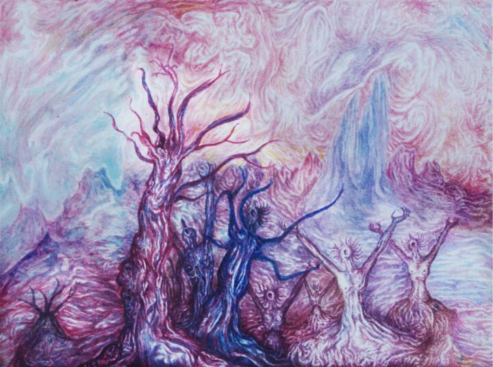 Gemälde 'Schreiende Bäume', 1978