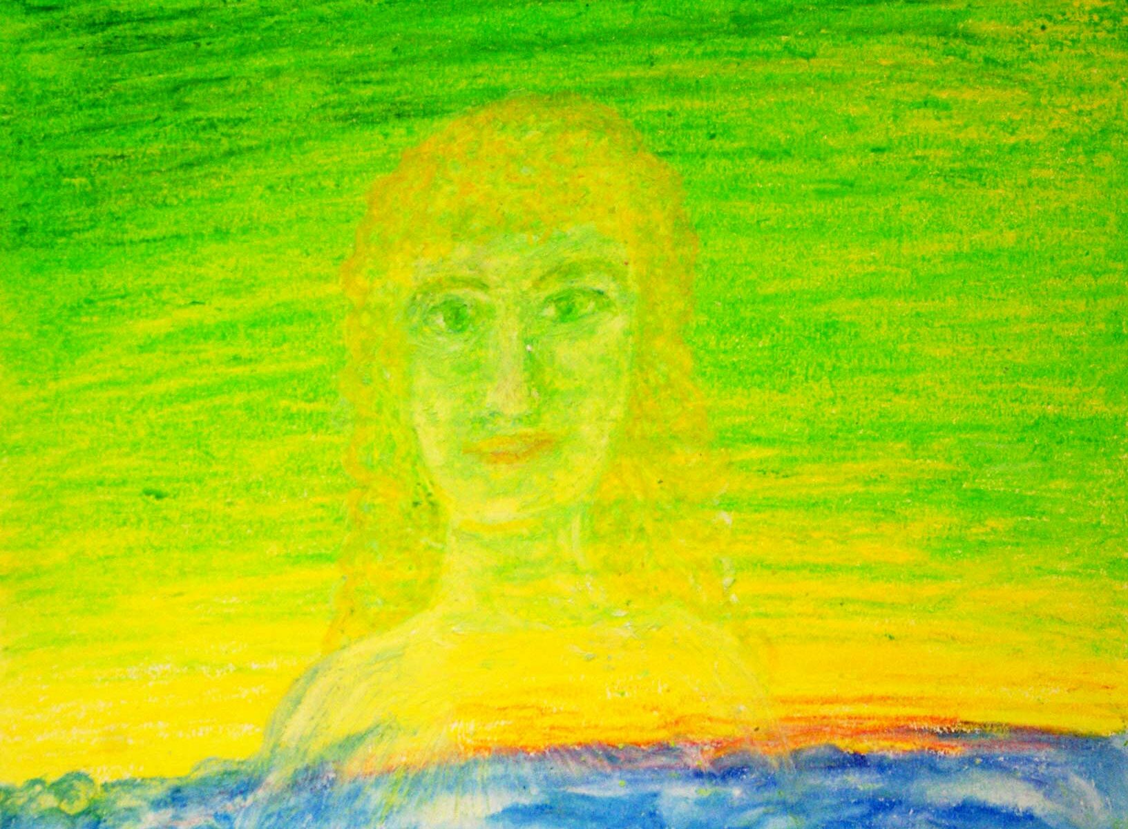 Engelserscheinung, 1997, Ölpastell, 29,4/21 cm