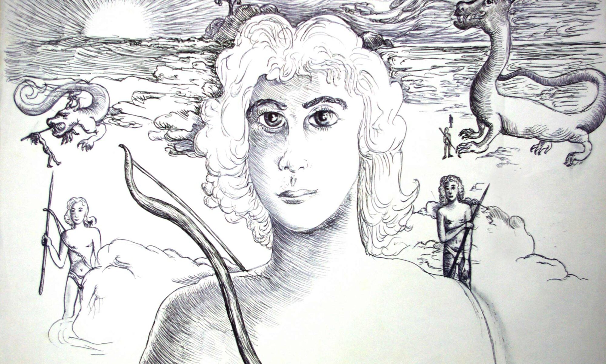 Leviatans, 1987, Kugelschreiber auf Zeichenpapier