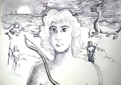 Leviatans, 1987, Kugelschreiber auf Zeichenpapier